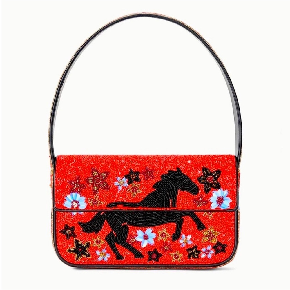 STAUD BEADED TOMMY BAG YEAR OF HORSE - Picture 1 of 11
